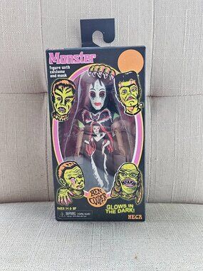 Monster Vampire Girl Figure With Costume and Mask NECA Glow in Dark New